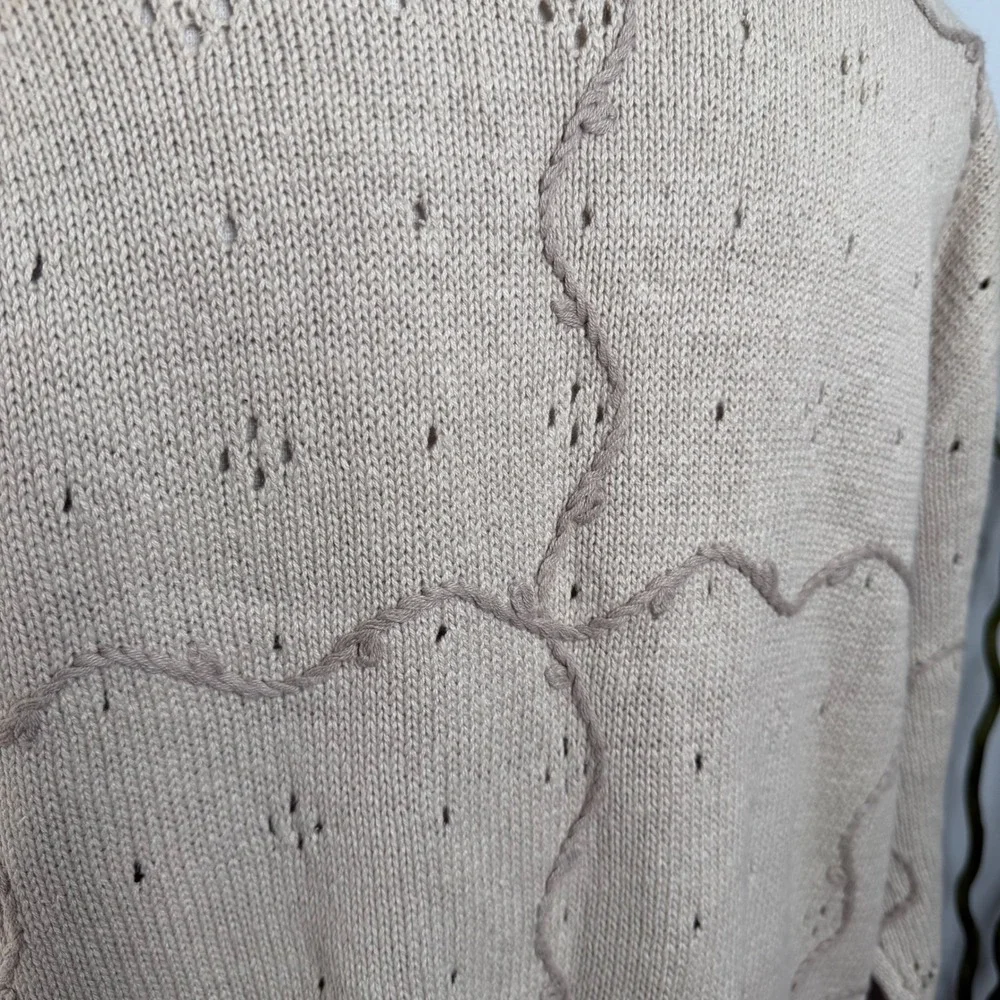 90s Vintage Northern‎ Reflections Floral Embroidered Cardigan Sweater Medium